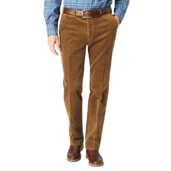 M. Gordon Men’s Vintage Corduroy Pleated Pants W34 L34 Bear Brown 5 Pockets NWT - Picture 3 of 16